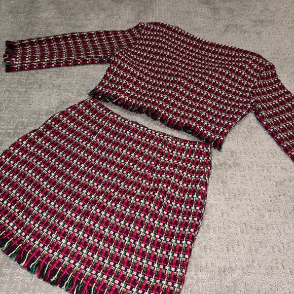 Zara | Matching Set | Tweed Skirt & Jacket - Picture 9 of 10